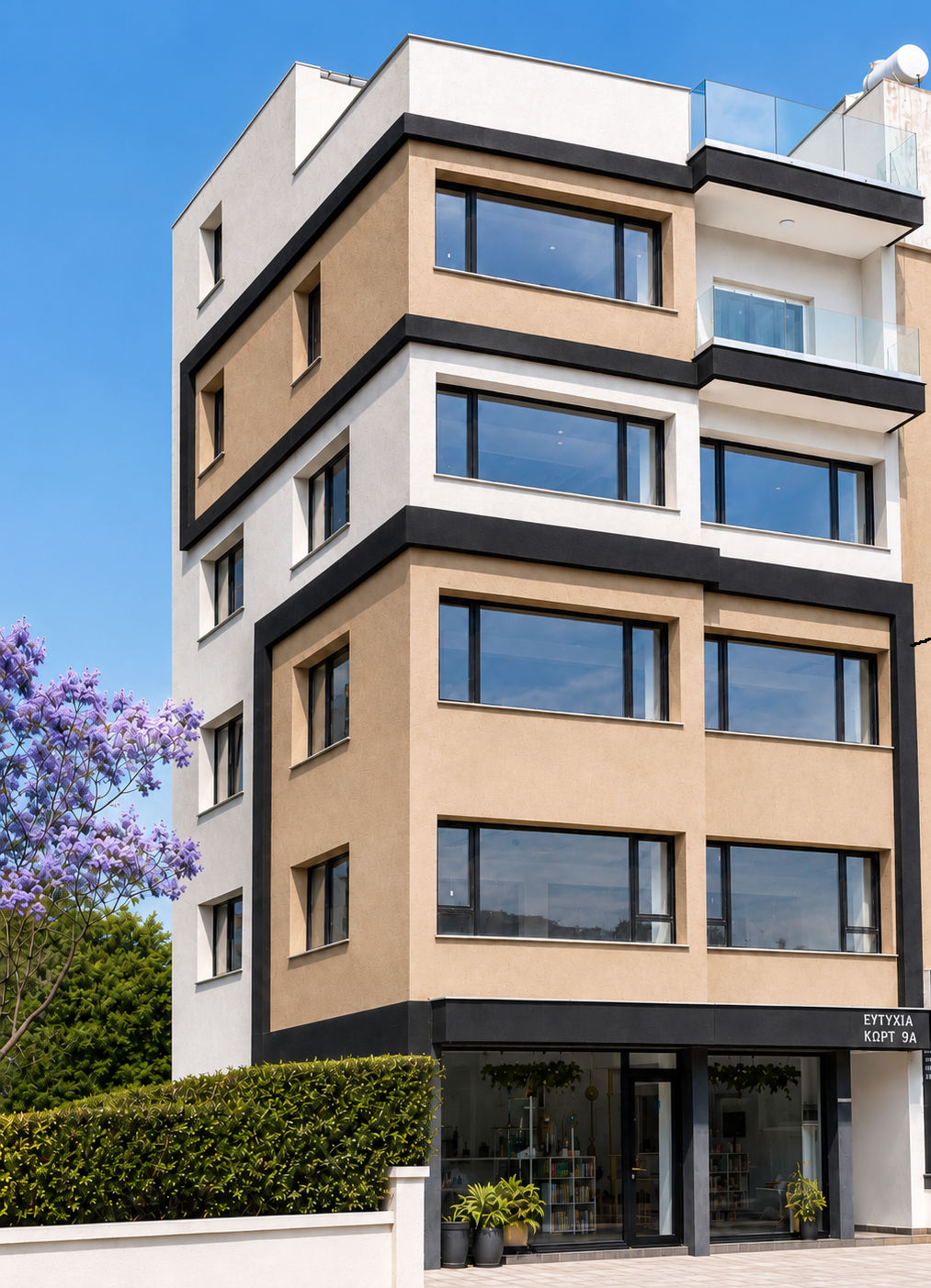 Eftychia Court renovated office building in Limassol