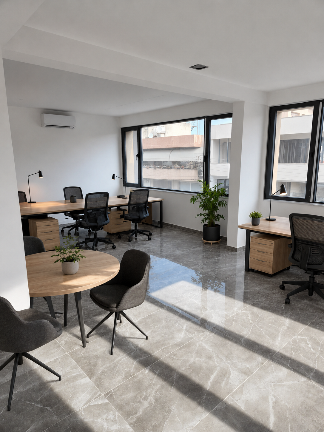 Virtually staged office